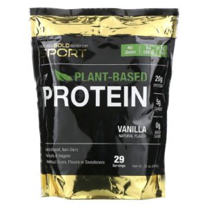 California Gold Nutrition, Proteína de origen vegetal con sabor a vainilla, Apta para veganos, Fácil de digerir, 907 g (2 lb)