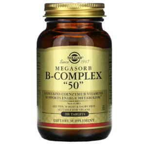 Solgar, Megasorb B-Complex "50", 100 Tabletas