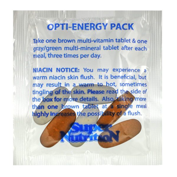 Super Nutrition, Opti-Energy Pack, Suplemento de Vitaminas y Minerales, 30 Paquetes, 6 Tabletas c/u - Imagen 3