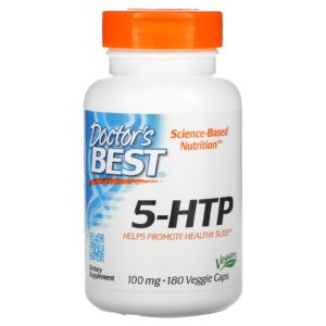 Doctor's Best, 5-hidroxitriptófano, 100 mg, 180 cápsulas vegetales