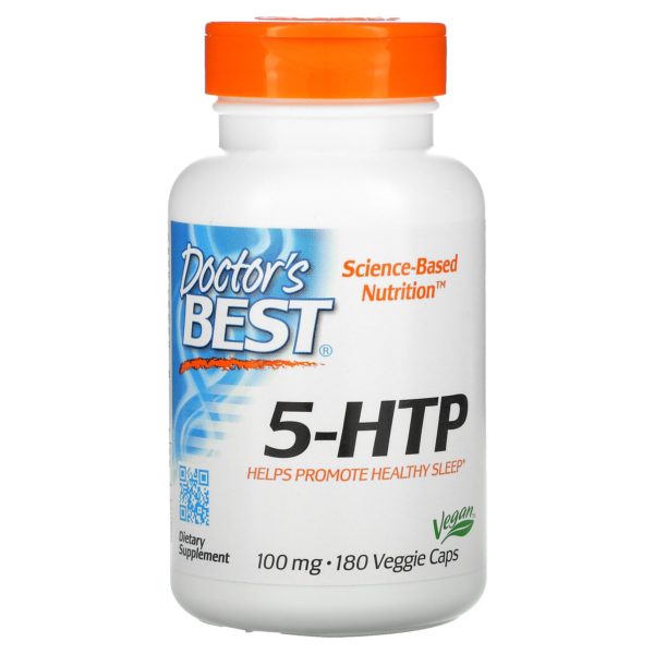 Doctor's Best, 5-hidroxitriptófano, 100 mg, 180 cápsulas vegetales