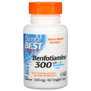 Doctor's Best, Benfotiamina con BenfoPure, 300 mg, 60 cápsulas vegetales