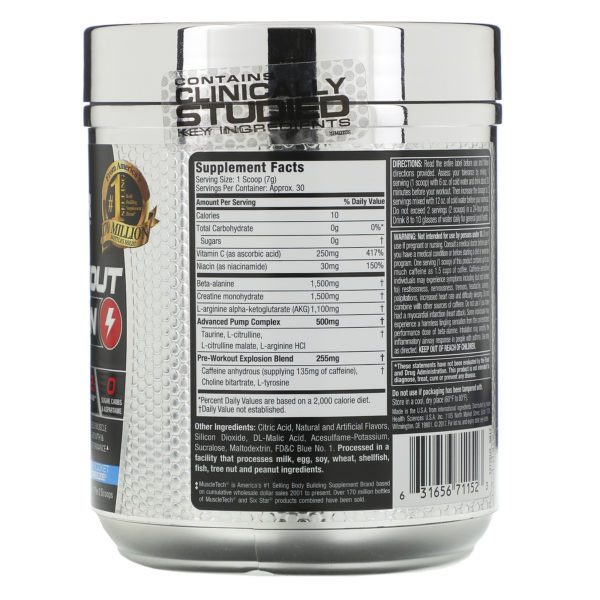 Six Star, Pre-Workout Explosion, Icy Rocket Freeze, 7.41 oz (210 g) - Imagen 2