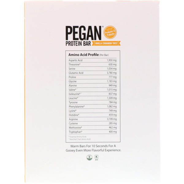 Julian Bakery, PEGAN Protein Bar, Vanilla Cinnamon Twist, 12 Bars, 2.29 oz (65 g) Each - Imagen 3