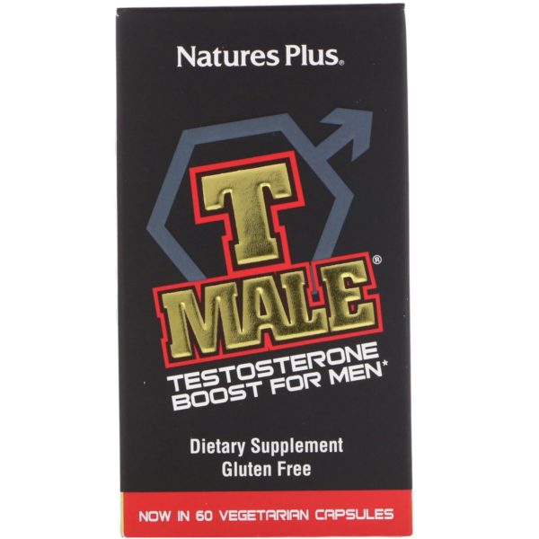 Nature's Plus, T Male, Potenciador de testosterona para hombres, 60 cápsulas vegetarianas