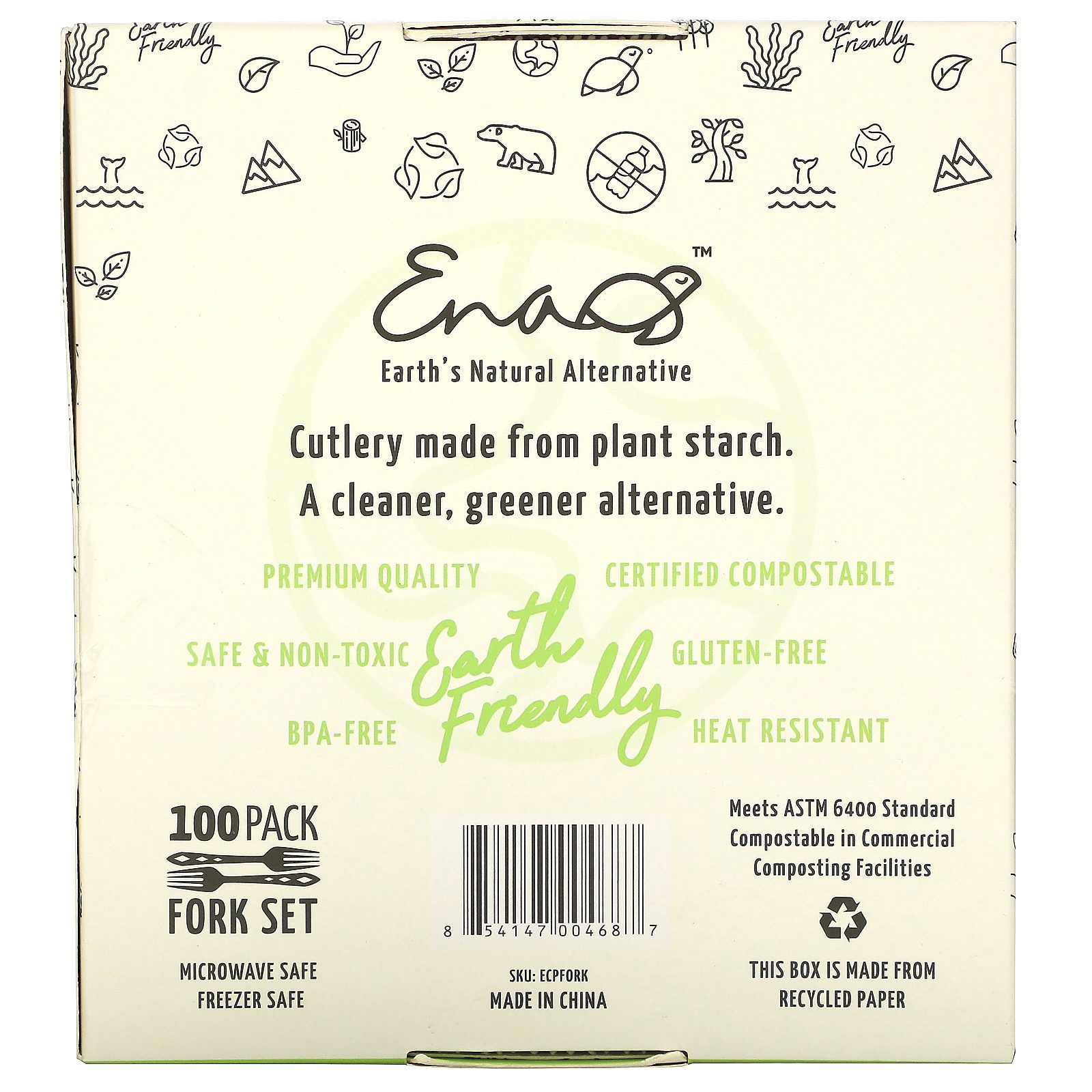 Earth's Natural Alternative 6 Compostable Plates 50 Pack