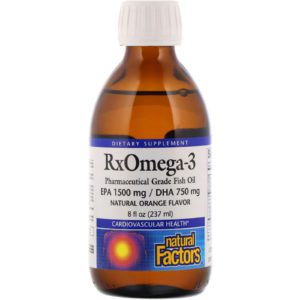 Natural Factors, Rx Omega-3, Sabor a naranja natural, 8 oz (237 ml)