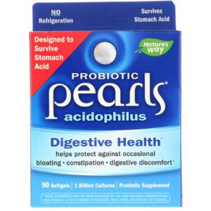 Nature's Way, Perlas de probióticos Acidophilus, 90 cápsulas