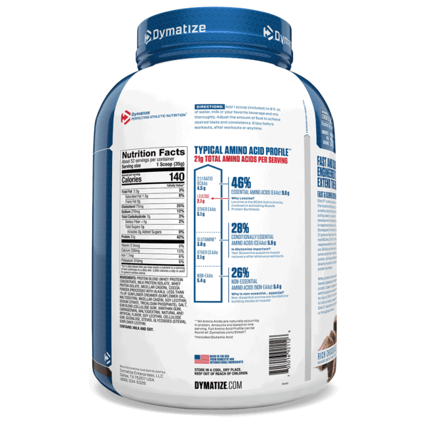 Dymatize Nutrition, Elite XT, Polvo de Proteína, Rico Chocolate, 4 lb (1.8 kg) - Imagen 2