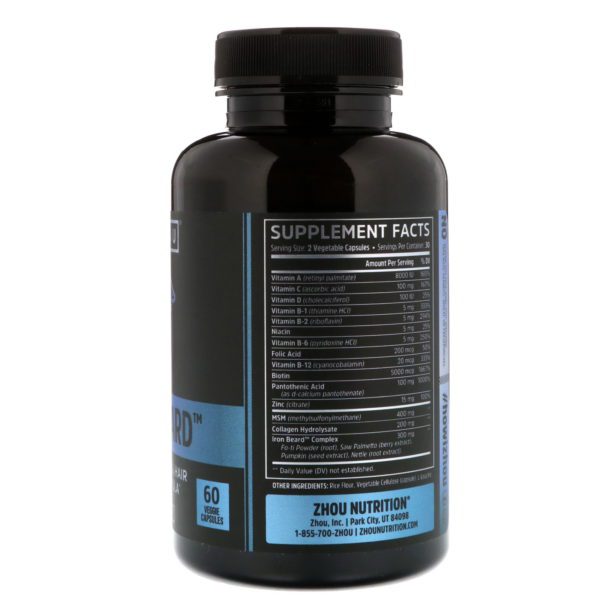 Zhou Nutrition, Barba de hierro, 60 cápsulas vegetales - Imagen 2