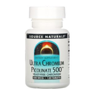 Source Naturals, Ultra Chromium Picolinate 500, 500 mcg, 120 Cápsulas