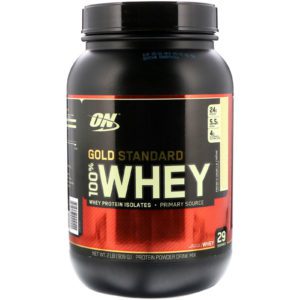 Optimum Nutrition, Gold Standard 100% Whey, French Vanilla Crème, 2 lbs (909 g)