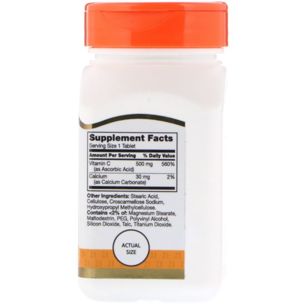 21st Century, C, 500 mg, 110 comprimidos - Imagen 2