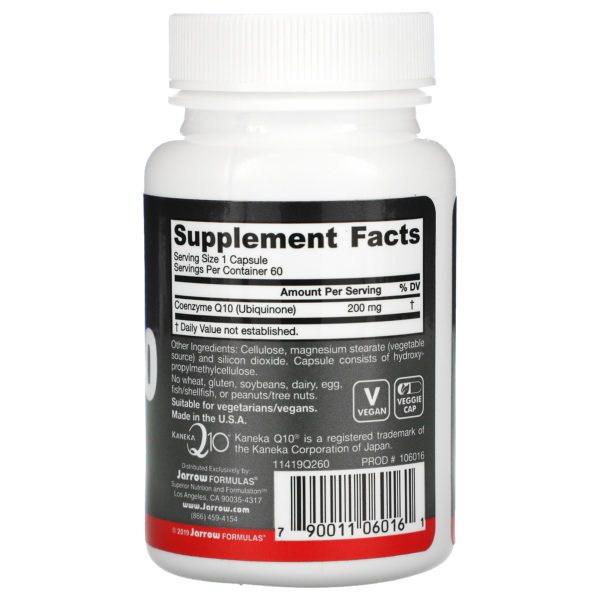 Jarrow Formulas, Coenzima Q10, 200 mg, 60 cápsulas vegetales - Imagen 2
