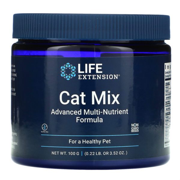 Life Extension, Mezcla para gatos, Fórmula avanzada con multinutrientes, 100 g (3,52 oz)