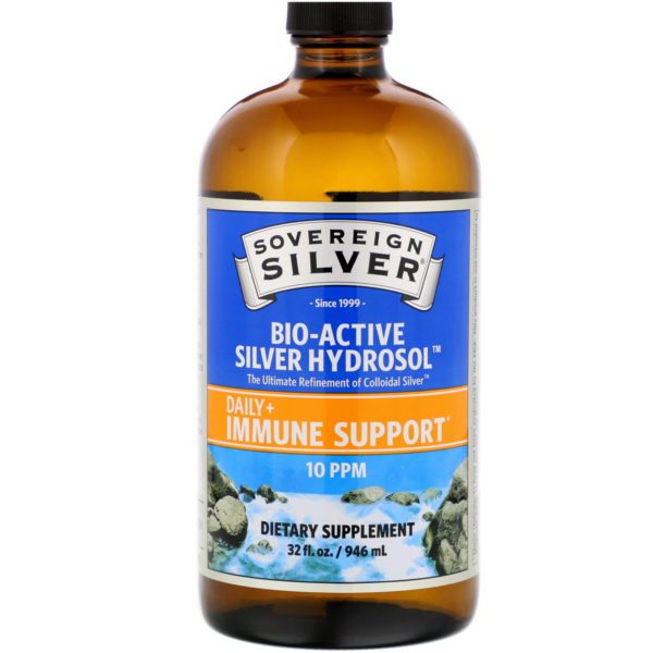 Sovereign Silver, Bio-Active Silver Hydrosol, Suplemento de plata, 10 ppm, 946 ml (32 oz. líq.) - Imagen 3
