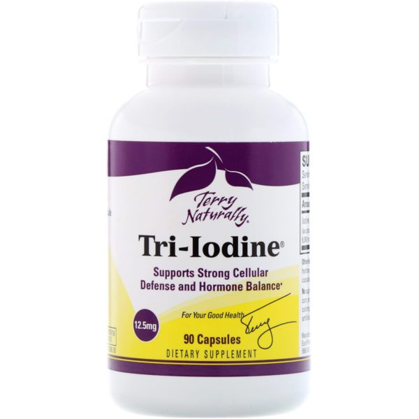 Terry Naturally, Terry Naturally, Tri-Yodo, 12.5 mg, 90 Cápsulas - Imagen 3