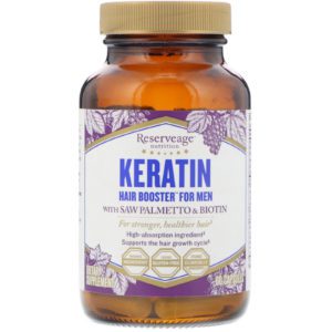 ReserveAge Nutrition, Refuerzo de keratina capilar para hombres, 60 cápsulas