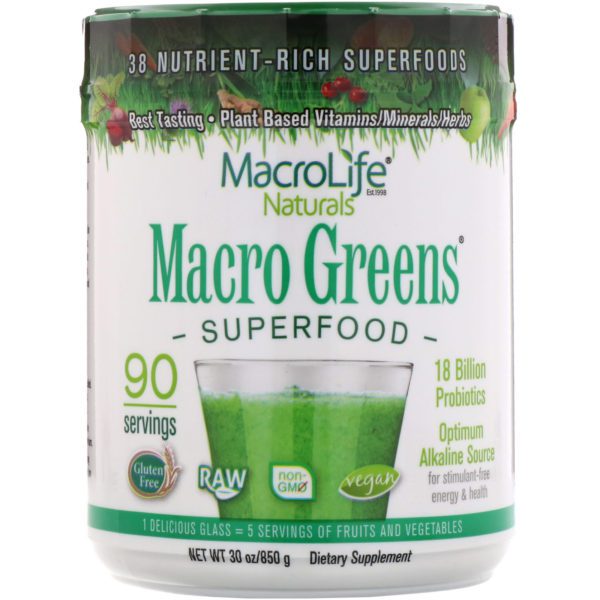 Macrolife Naturals, Macro Greens, Superfood (Super Alimento), 30 oz (850 g)