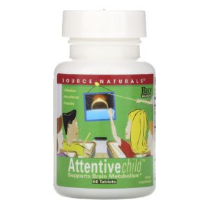 Source Naturals, Attentive Child, Suplemento alimentario, 60 comprimidos
