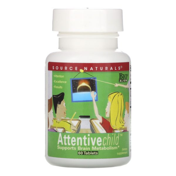 Source Naturals, Attentive Child, Suplemento alimentario, 60 comprimidos