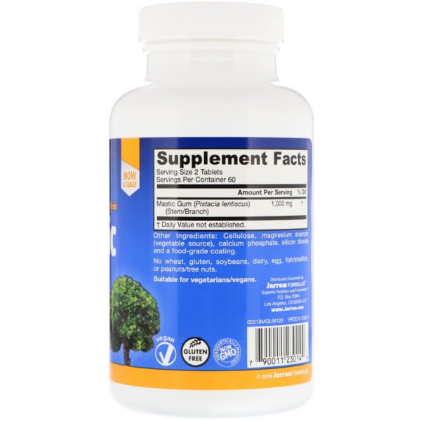 Jarrow Formulas, Mastic Gum, 120 Tablets - Imagen 2
