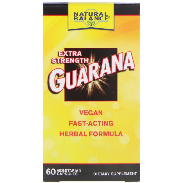 Natural Balance, Guaraná, extra fuerte, 60 cápsulas vegetales