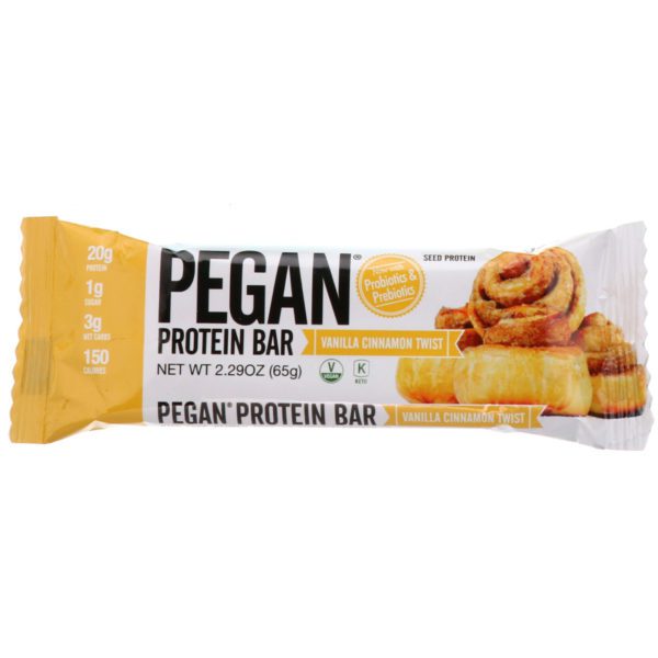 Julian Bakery, PEGAN Protein Bar, Vanilla Cinnamon Twist, 12 Bars, 2.29 oz (65 g) Each - Imagen 4