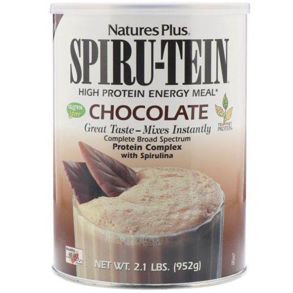 Nature's Plus, Spiru-Tein, Alimento Energético Alto en Proteína, Chocolate, 2.1 lbs. (952 g)