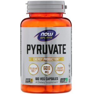 Now Foods, Piruvato, 600 mg , 100 cápsulas