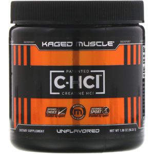 Kaged Muscle, HCl patentado, Creatina HCl, Sin sabor, 1,98 oz (56,25 g)