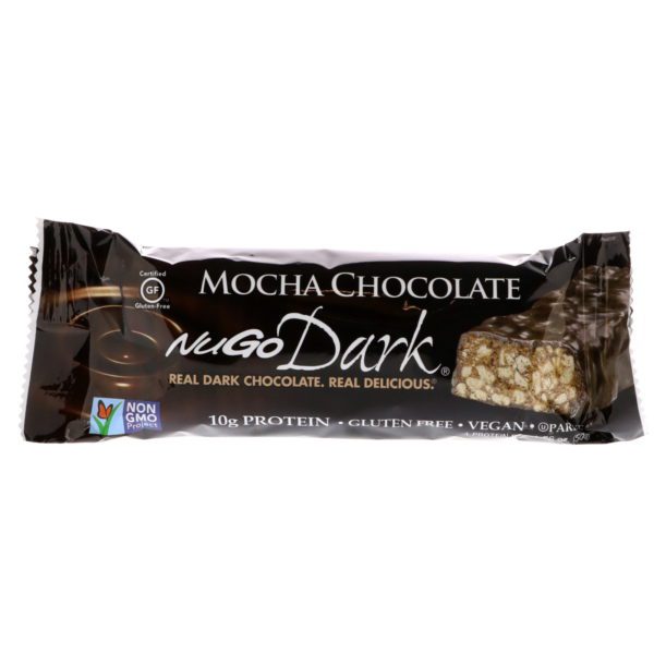 NuGo Nutrition, NuGo Dark, barras de proteína, Moca chocolate, 12 barras, 1.76 oz (50 g) c/u - Imagen 4