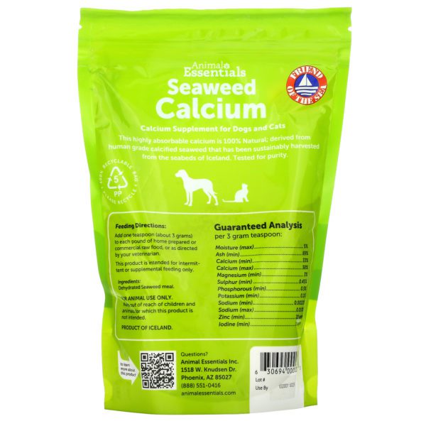 Animal Essentials, Calcio de algas marinas, para perros y gatos, 12 oz (340 g) - Imagen 2