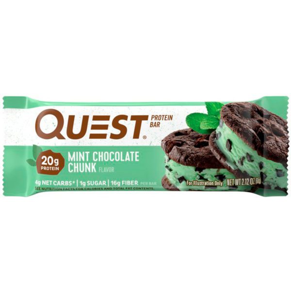 Quest Nutrition, Barra de proteínas, trozos de chocolate con menta, 12 barras, 2,12 oz (60 g) cada una - Imagen 4