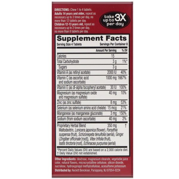 AirBorne, Suplemento de apoyo inmunitario, Original, Bayas, 32 comprimidos masticables - Imagen 2