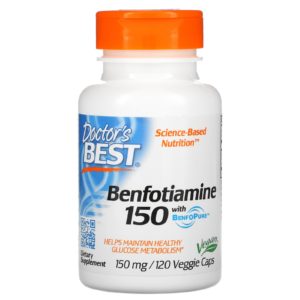 Doctor's Best, Benfotiamina 150 con BenfoPure, 150 mg, 120 cápsulas vegetales