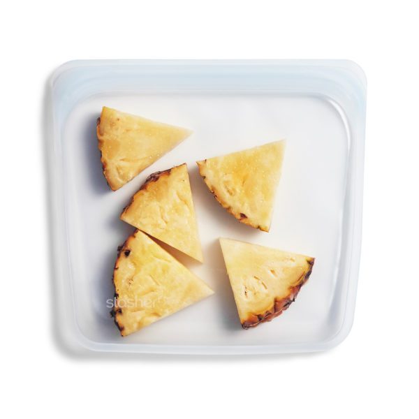 Stasher, Bolsa de silicona para alimentos, reutilizable, tamaño sándwich mediano, transparente, 15 oz líq. (450 ml) - Imagen 4