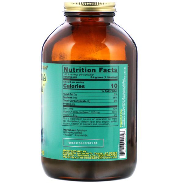 HealthForce Superfoods, Spirulina Manna, 16 oz (453.5 g) - Imagen 2