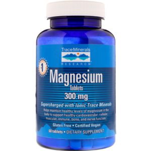 Trace Minerals Research, Magnesio, 300 mg, 60 comprimidos