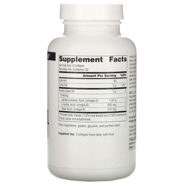 Source Naturals, Aceite de perilla, 1000 mg, 90 softgels - Imagen 2
