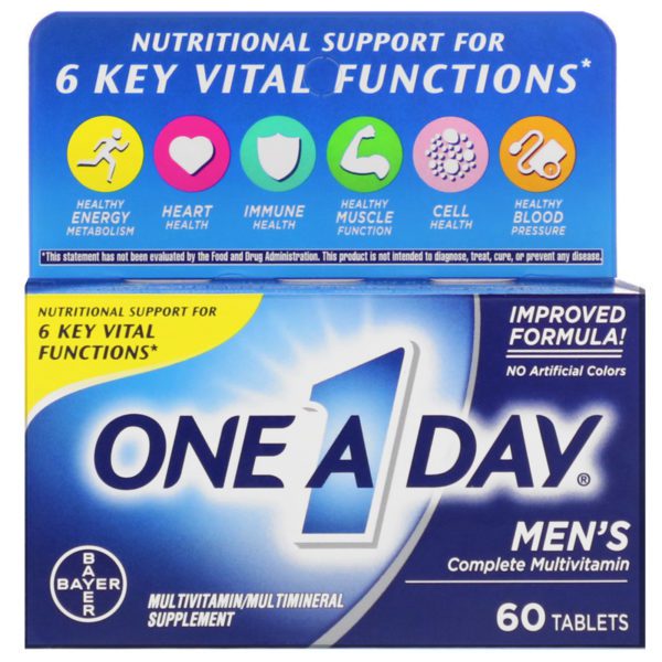 One-A-Day, Fórmula para hombres, Multivitamínico completo, 60 comprimidos