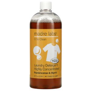 Madre Labs, Detergente para la ropa altamente concentrado, Árbol del incienso y mirra, 0,94 l (32 oz. líq.)