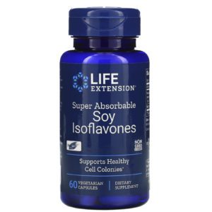 Life Extension, Isoflavonas de Soya, Súper absorbible, 60 Capsulas Vegetales