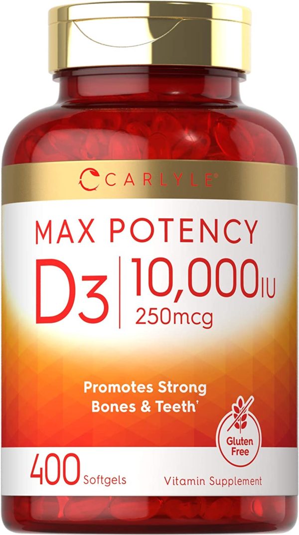 Carlyle, Vitamina D3, 10,000 IU, 400 cápsulas