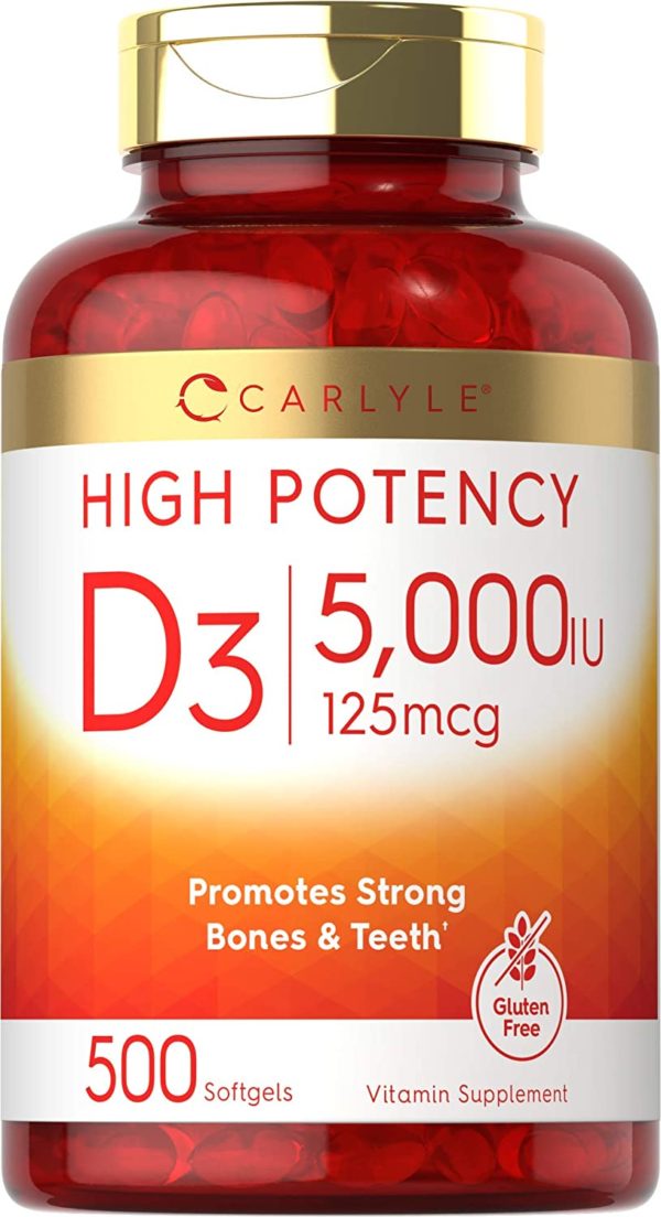 Carlyle, Vitamina D3, 5000 IU, 500 cápsulas