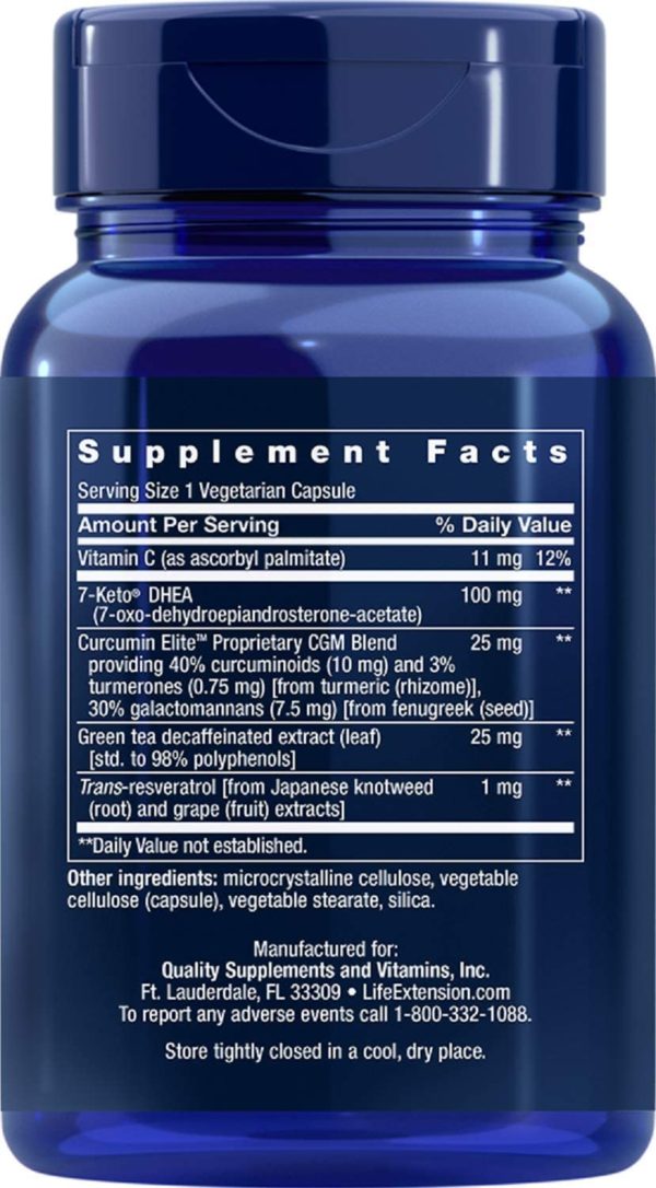 Life Extension 7-Keto dhea Metabolite, 60 cápsulas - Imagen 3