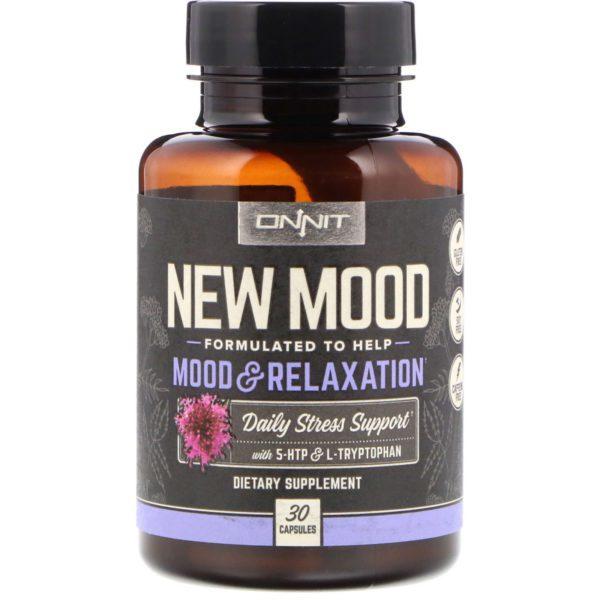 Onnit, New Mood, estado de ánimo y relajación, 30 cápsulas