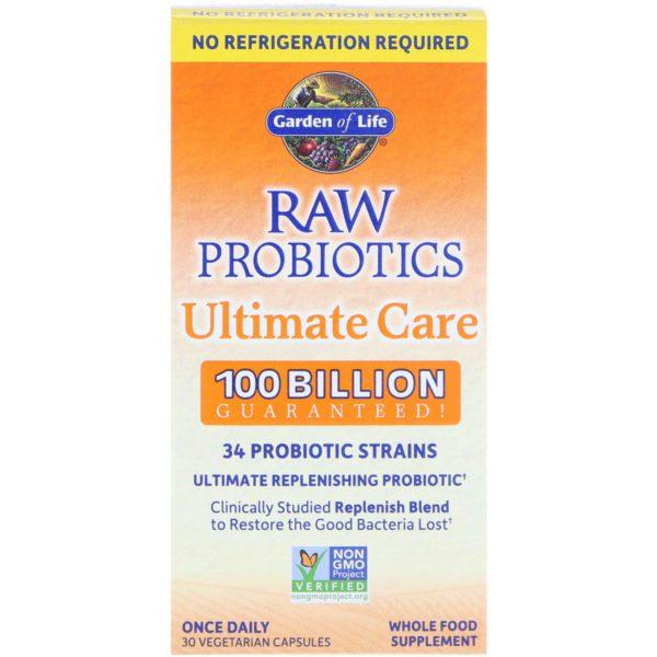 Garden of Life, Cuidado máximo de RAW Probiotics, 30 cápsulas vegetales