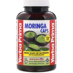 Yerba Prima, Cápsulas de moringa, 400 mg, 180 cápsulas vegetarianas
