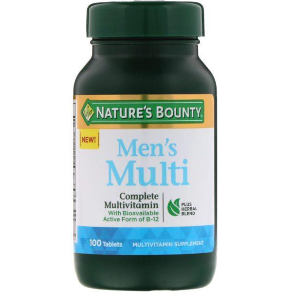Nature's Bounty, Men's Multi, Complejo multivitamínico, 100 comprimidos